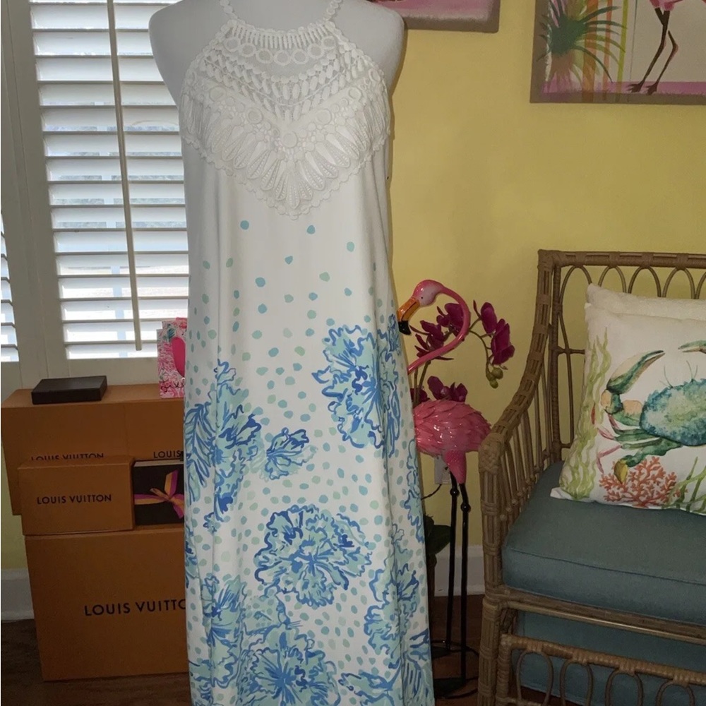 Lilly Pulitzer NWT Pearl Soft Maxi Dress Karma Camellia $268 Size 0,2 - Picture 11 of 12